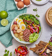 Peruvian Steak Bowl with Aji Verde