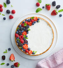Crostata senza cottura di frutta fresca (senza glutine)