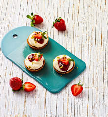 Cestini cheesecake alle fragole