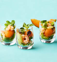 Insalata di  gamberi, sedano e melone