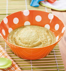 Kohlrabi-Porree-Kartoffel-Brei mit Rindfleisch