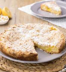 Sbriciolata alle mandorle e crema al limone