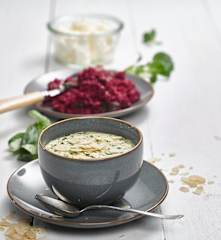 Sýrové mističky se salátem z červené řepy