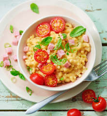 One pot coquillettes au jambon cerise