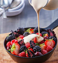 Sabayón de fresa y frutos rojos