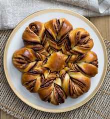 Hazelnut chocolate brioche