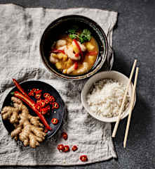 Gamberi in agrodolce sottovuoto