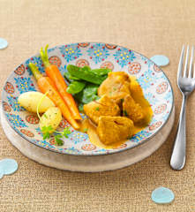 Navarin de veau au safran et légumes printaniers