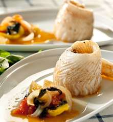 Sogliola al vapore con verdurine