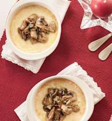 Queso provolone con salteado de setas para dos