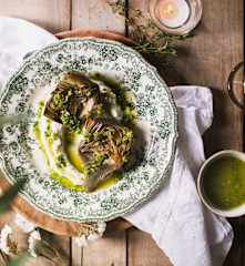 Alcachofas con gremolata