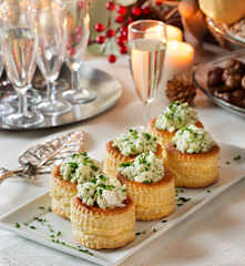 Vol-au-vents mit Kabeljau