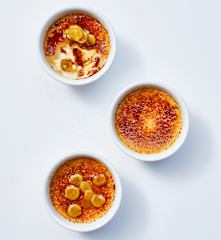 Gebrannte Kokoscreme mit kandiertem Ingwer