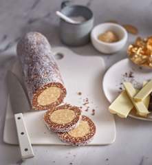 Salame XL de chocolate branco e preto