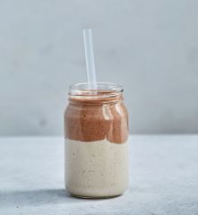 Vanille-Schoko-Proteinshake