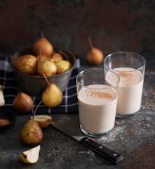 Smoothie de pera e especiarias sem lactose