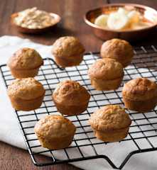 Banana and oat mini muffins