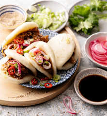 Bao with Pulled Mushroom in BBQ Sauce
