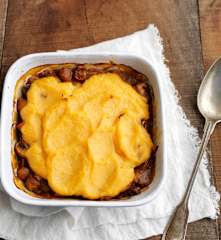 Empadão de cogumelos e castanhas