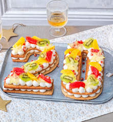 Number cake du Nouvel An