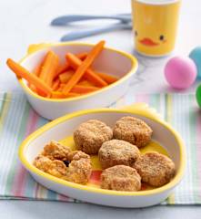 Lachs-Nuggets mit Möhrensticks