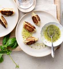 Quenelles de chou-fleur, sauce au kiwi