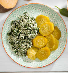 Krůtí prso se špenátem a batátem