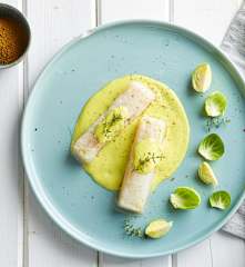 Merluzzo sottovuoto glassato al curry