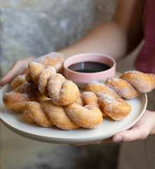 Kkwabaegi beignets torsadés