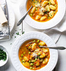 Vegetable Consommé with Gnocchi