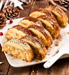 Bûche banane-cacahuète