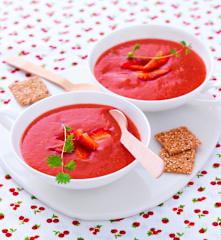 Gaspacho tomate-fraise