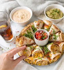 Rosca de quesadillas de pollo chipotle