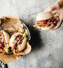 Bao buns de coco con pollo hoisin