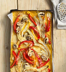 Polentaschnitten mit Gemüse