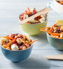 Mini poke bowls vegetarianos