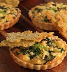 Caramelised Fennel and Ricotta Tarts with Pecorino Crisps