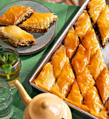 Baklavas aux amandes et aux pistaches