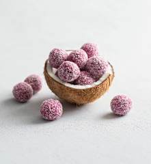 Coconut and beetroot balls