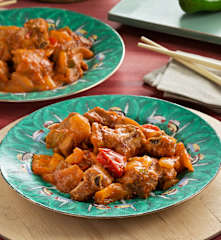 Costillas de cerdo fritas con salsa agridulce - China