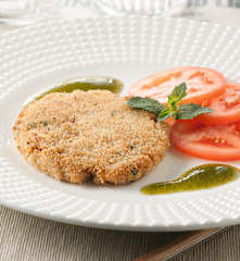 Hamburguesas de soja con pesto de menta fresca