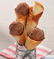 Helado de chocolate y pasas al brandy