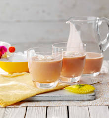 Smoothie fraise, ananas et coco