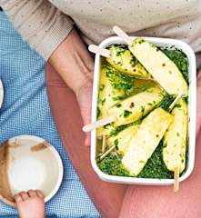 Ananas au sirop de coriandre