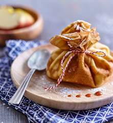 Aumônière de pommes et caramel au beurre salé