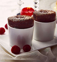 Soufflé cioccolato e arancia