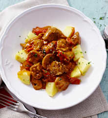 Rindfleisch Stroganoff mit Kartoffeln