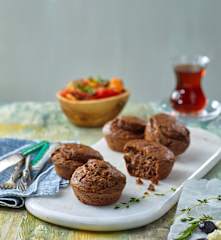 Zeytinli Peynirli Muffin