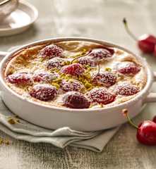 Clafoutis de cerezas (sin lactosa)