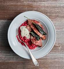 Randenrisotto mit Saltimbocca